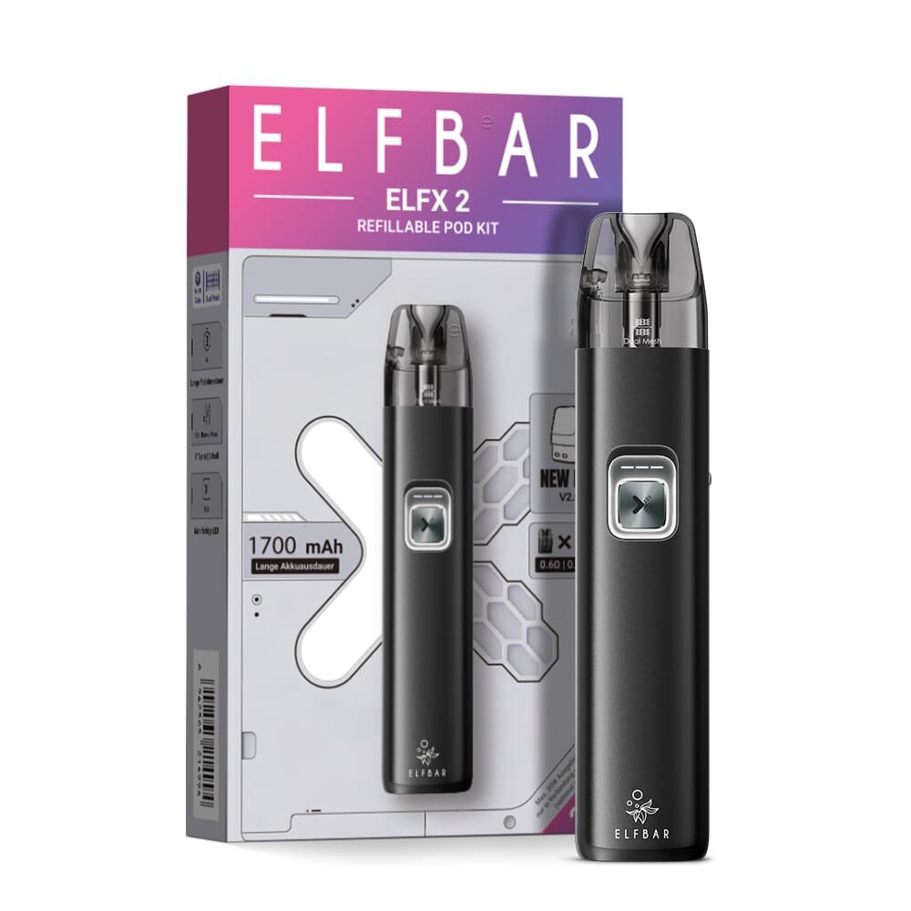 Elfbar ELFX 2 Matte Black Verpackung