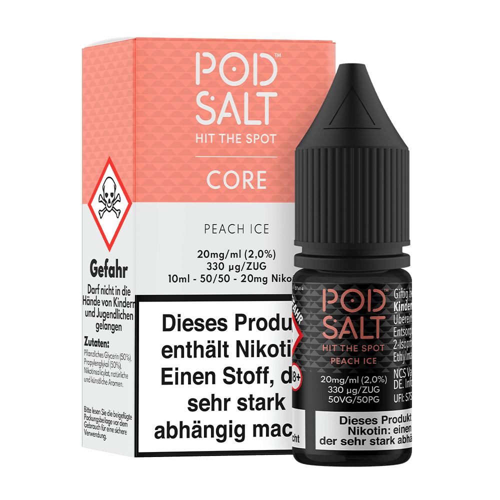 Pod Salt Core Nikotinsalz - Peach Ice - Liquid 20mg 10ml