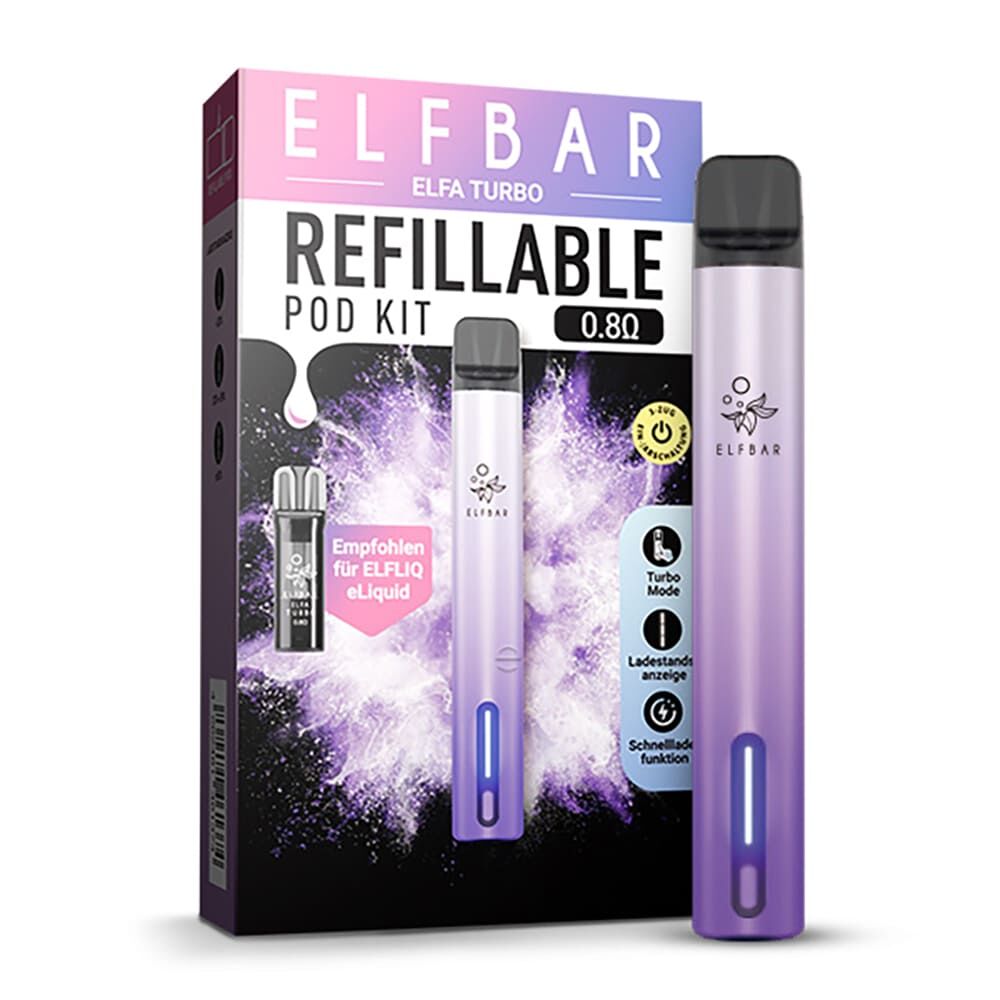 Elfbar Elfa Turbo Refillable Pod Kit Aurora-Purple