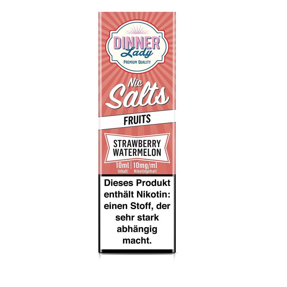 Dinner Lady Nikotinsalz - Strawberry Watermelon - 50/50 10ml Liquid 10mg