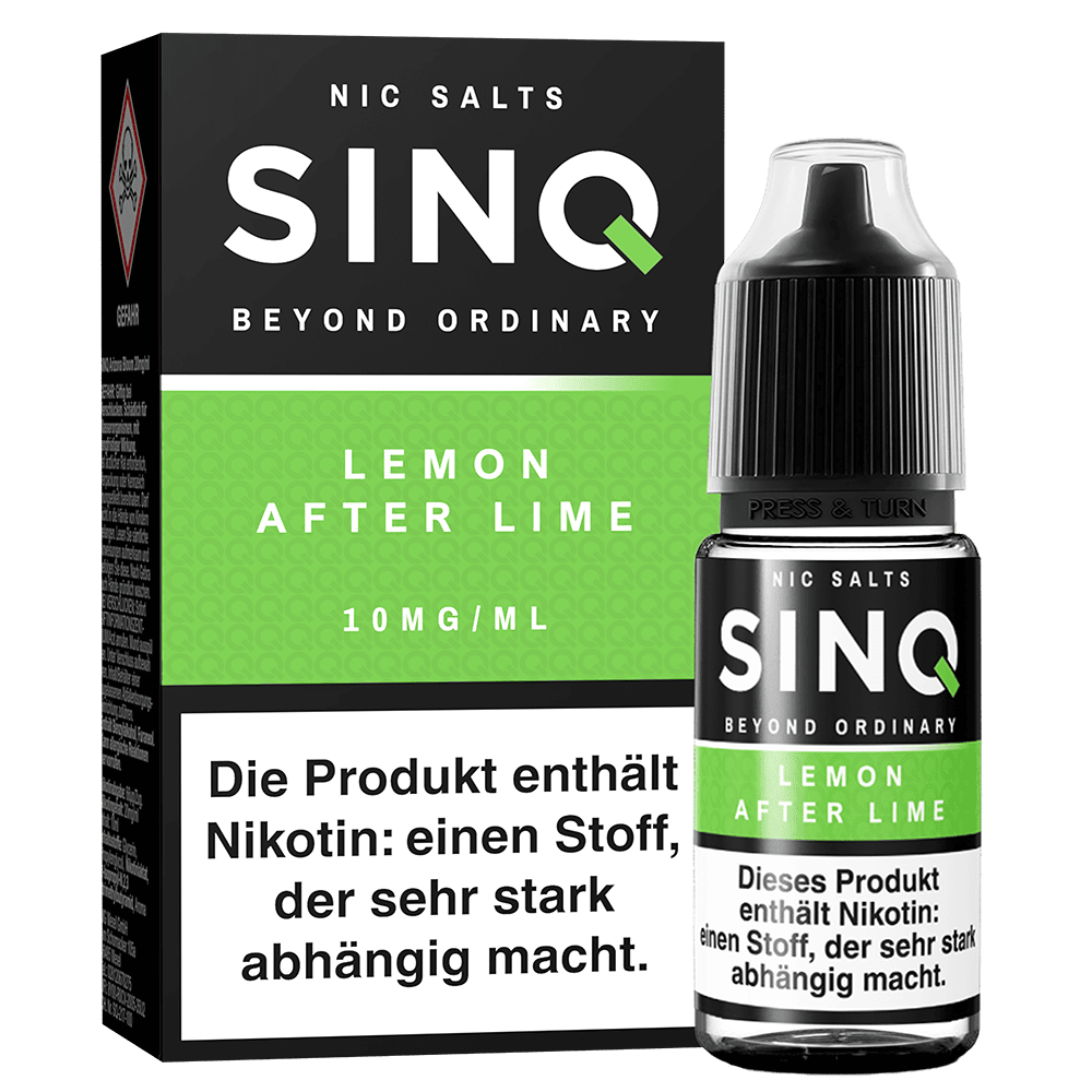 SINQ Nikotinsalz - Lemon After Lime - 10ml Liquid 10mg SINQ Nikotinsalz - Lemon After Lime - 10ml Liquid 10mg