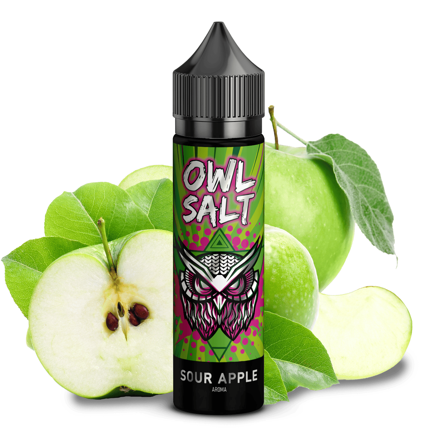 OWL Salt Aroma Longfill - Sour Apple - 10ml in 60ml Flasche