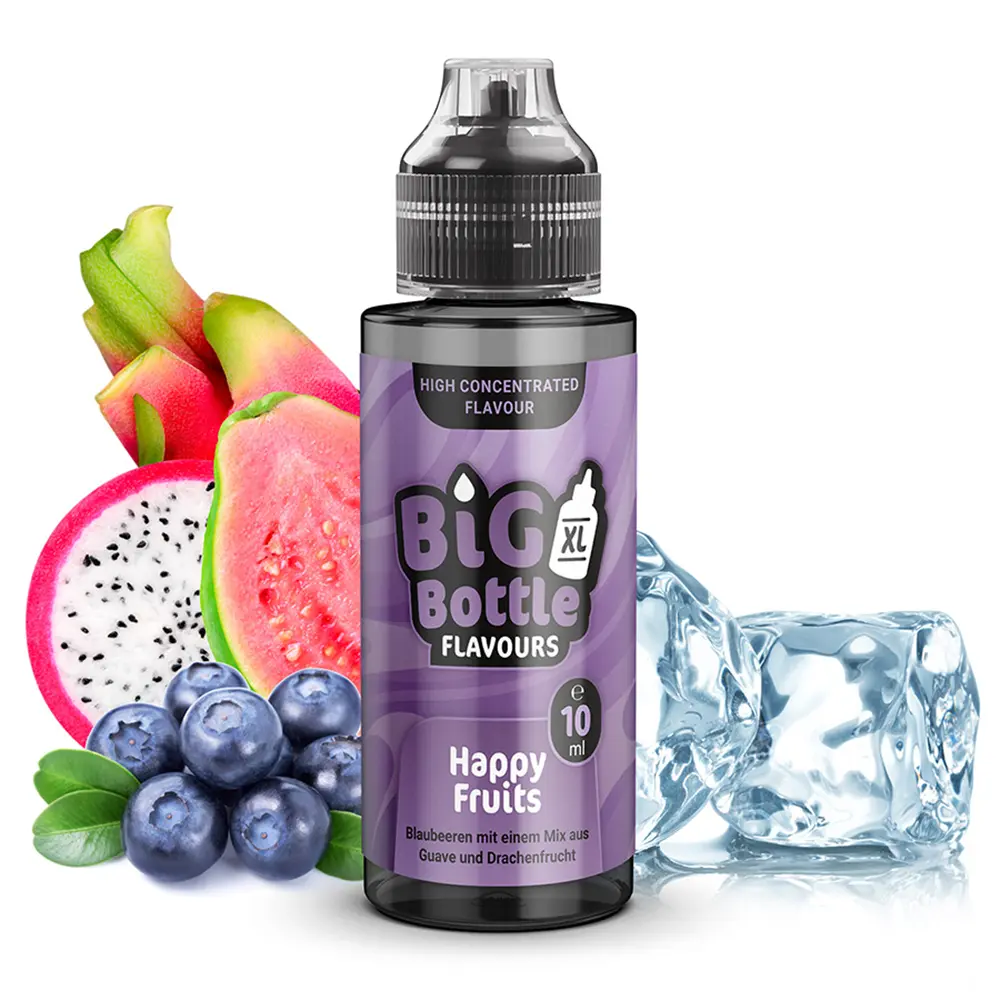 Big Bottle Flavours Longfill - Happy Fruits - 10ml Aroma in 120ml Flasche Big Bottle Flavours Longfill - Happy Fruits - 10ml Aroma in 120ml Flasche