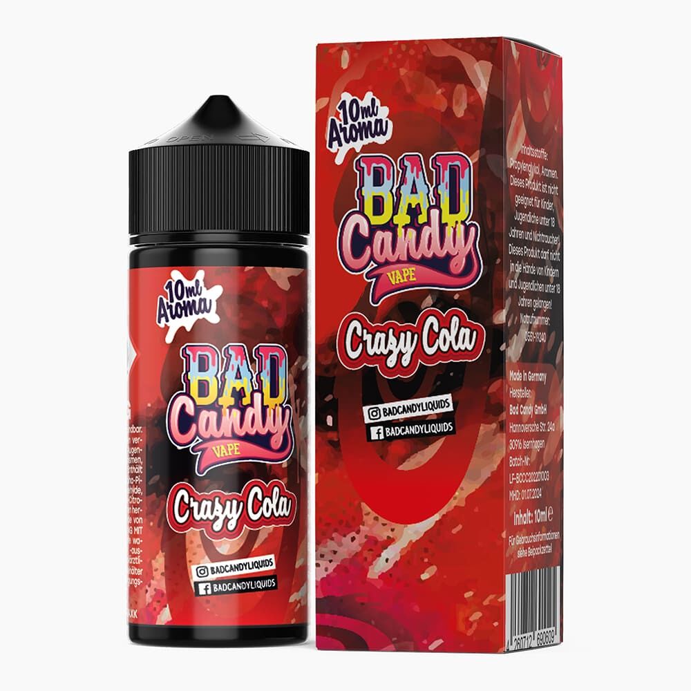 Bad Candy Longfill - Crazy Cola - 10ml Aroma in 120ml Flasche