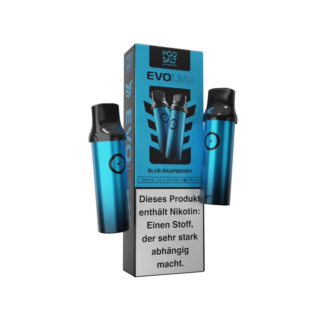 2x Pod Salt Evolve Einweg Pod - Blue Raspberry - 20mg Nikotinsalz 2ml
