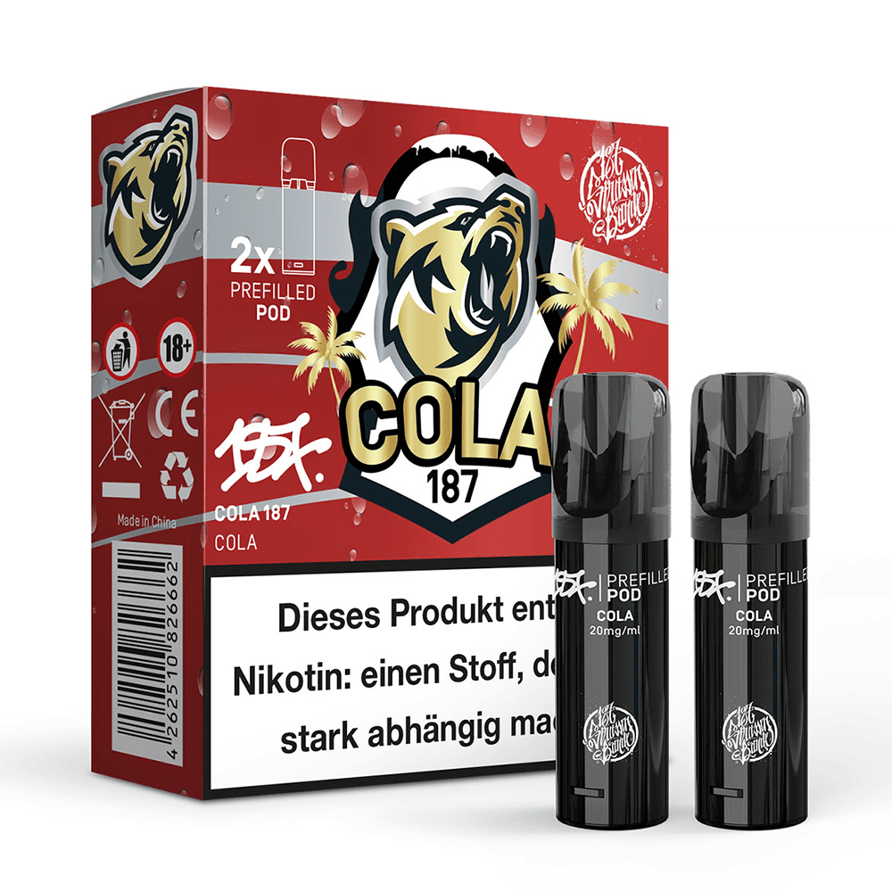 2x 187 Strassenbande Einweg Pod - Cola 187 - 20mg Nikotinsalz 2ml 2x 187 Strassenbande Einweg Pod - Cola 187 - 20mg Nikotinsalz 2ml