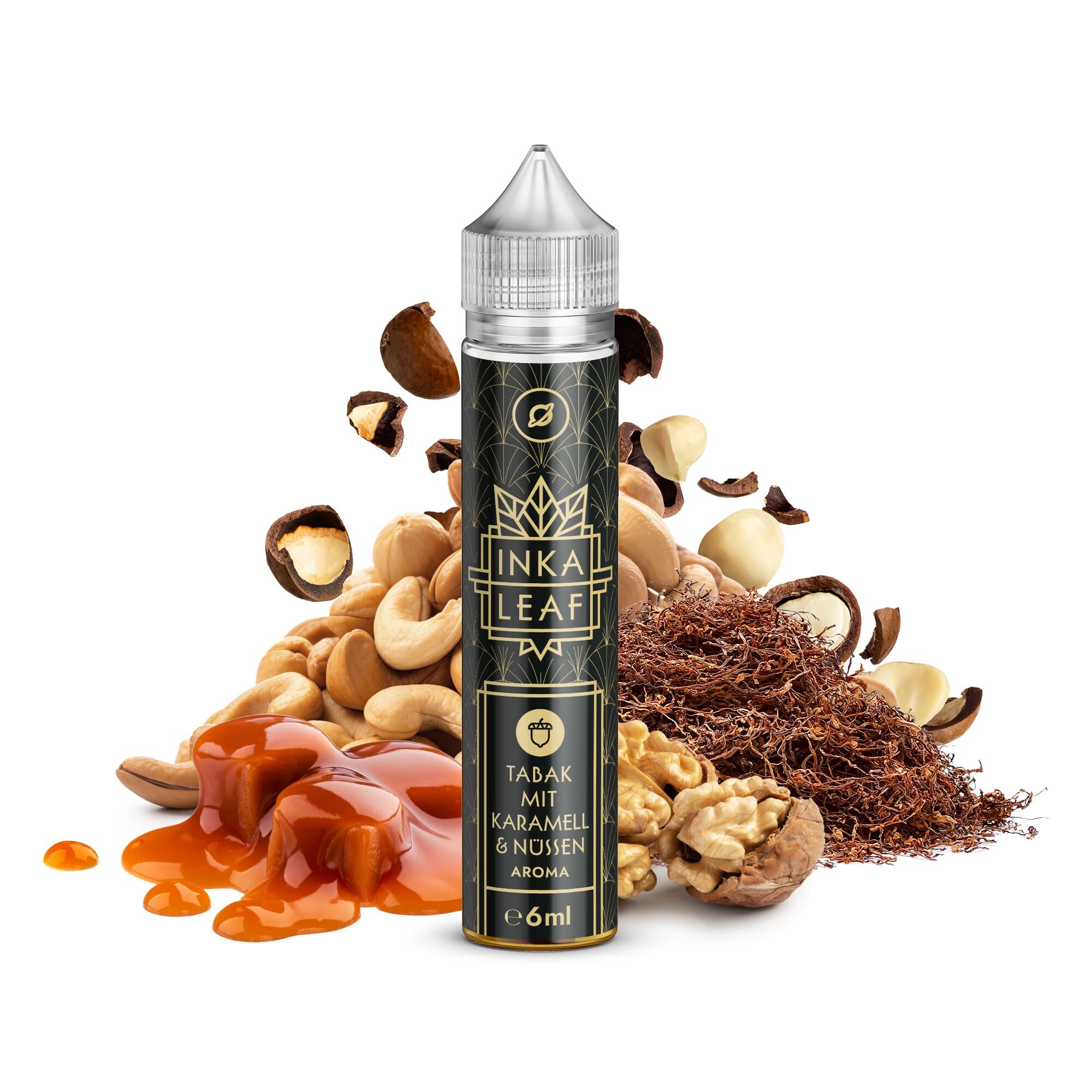 Flavorverse Aroma Longfill - Tabak mit Karamell & Nüssen - 6ml in 75ml Flasche