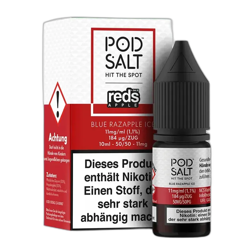Pod Salt Fusion - Blue Razapple Ice - 10ml Liquid 11mg Nikotinsalz