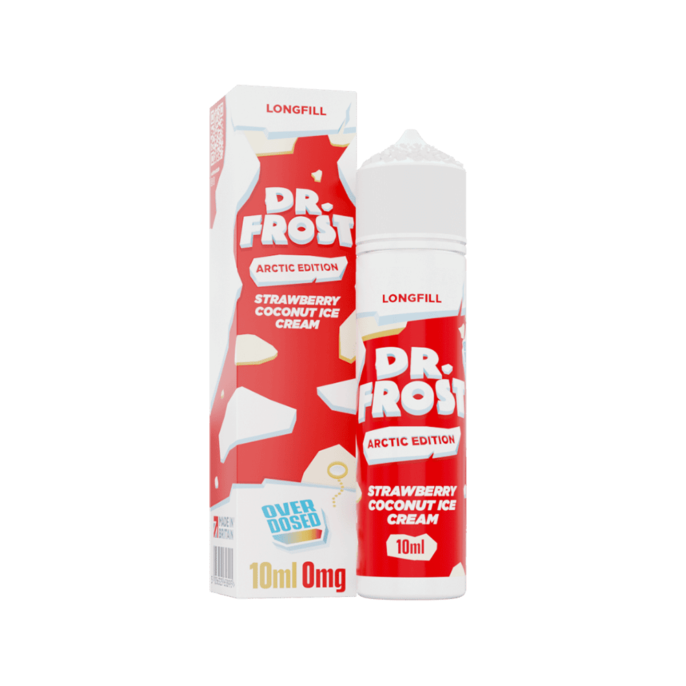 Dr. Frost Longfill - Strawberry Coconut Ice Cream - Overdosed 10ml Aroma in 60ml Flasche Dr. Frost Longfill - Strawberry Coconut Ice Cream - Overdosed 10ml Aroma in 60ml Flasche