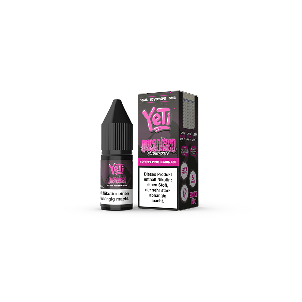 Yeti Nikotinsalz - Frosty Pink Lemonade - Overdosed 10ml Liquid 5mg
