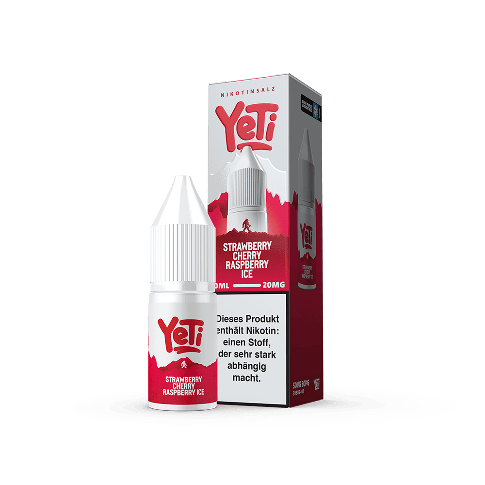 Yeti Summit Nikotinsalz - Strawberry Cherry Raspberry Ice - Overdosed 10ml Liquid 20mg