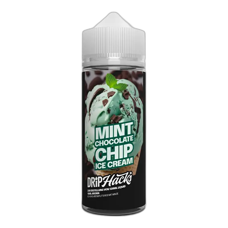 Drip Hacks Longfill - Mint Chocolate Ice Cream - 10ml Aroma in 120ml Flasche