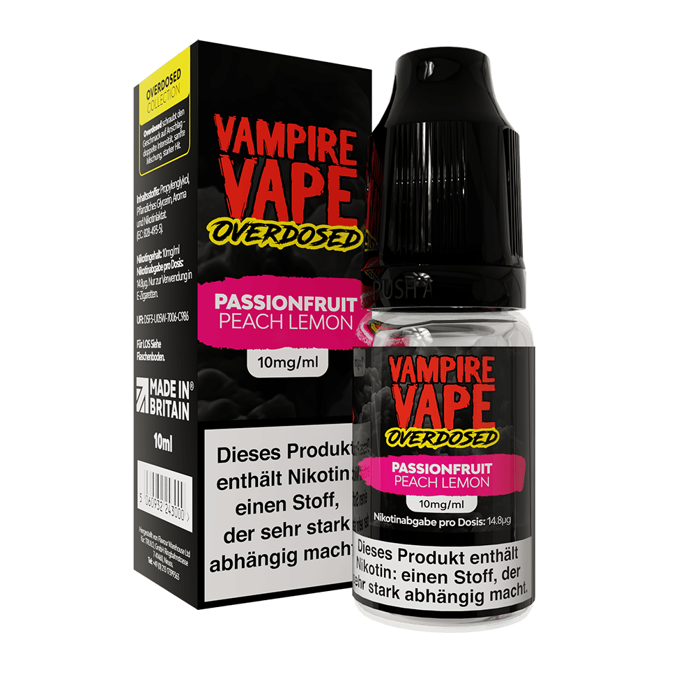 Vampire Vape Nikotinsalz - Passionsfruit Peach Lemon - Liquid 10mg 10ml