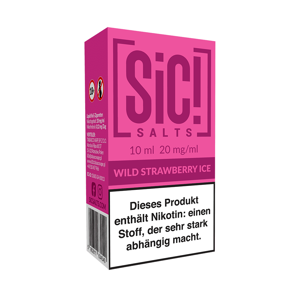 SIC Nikotinsalz - Wild Strawberry Ice -10ml Liquid 20mg SIC Nikotinsalz - Wild Strawberry Ice -10ml Liquid 20mg