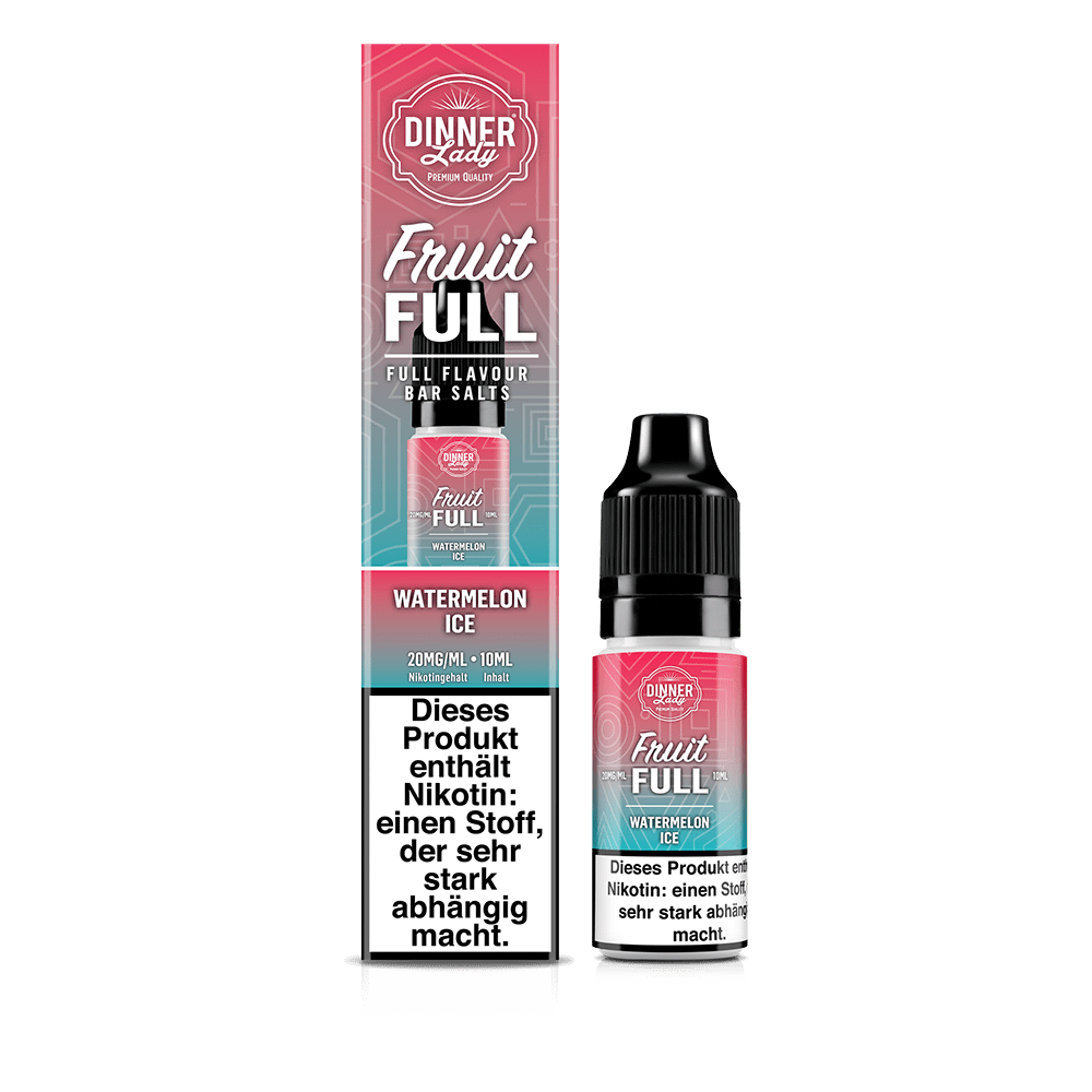 Dinner Lady Fruit Full Nikotinsalz - Watermelon Ice - 10ml Liquid 20mg Dinner Lady Fruit Full Nikotinsalz - Watermelon Ice - 10ml Liquid 20mg