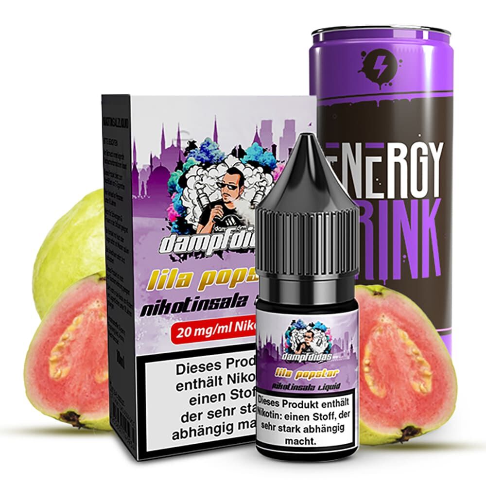 Dampfdidas Nikotinsalz - Lila Popstar - 10ml Liquid 20mg Dampfdidas Nikotinsalz - Lila Popstar - 10ml Liquid 20mg