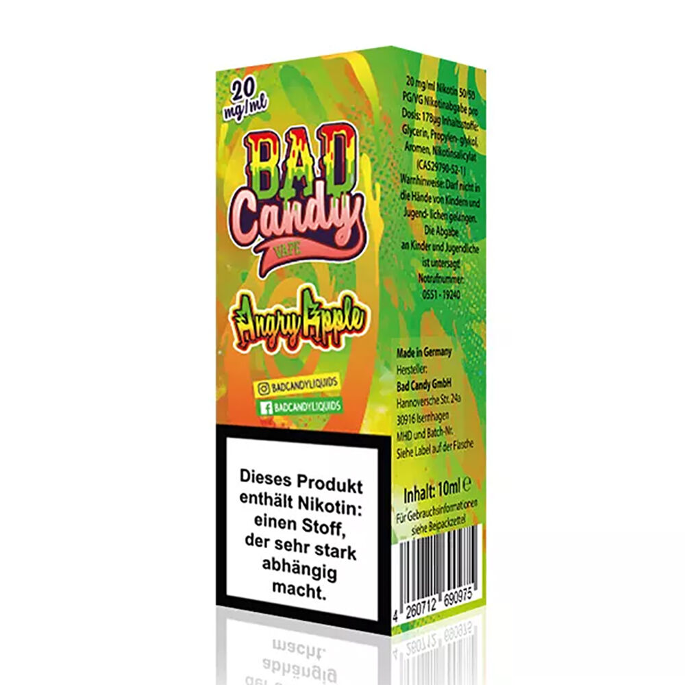 Bad Candy Nikotinsalz - Angry Apple - 10ml Liquid 20mg