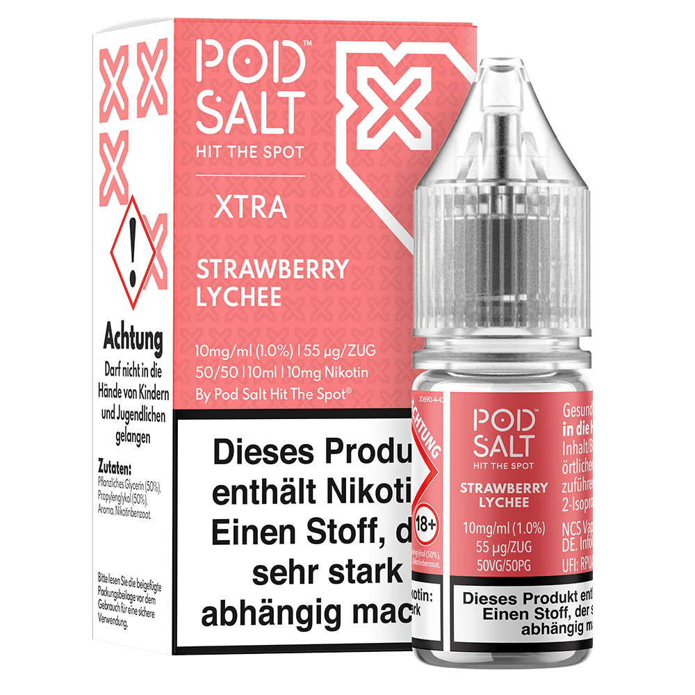 Pod Salt Xtra Nikotinsalz - Strawberry Lychee - Liquid 10mg 10ml