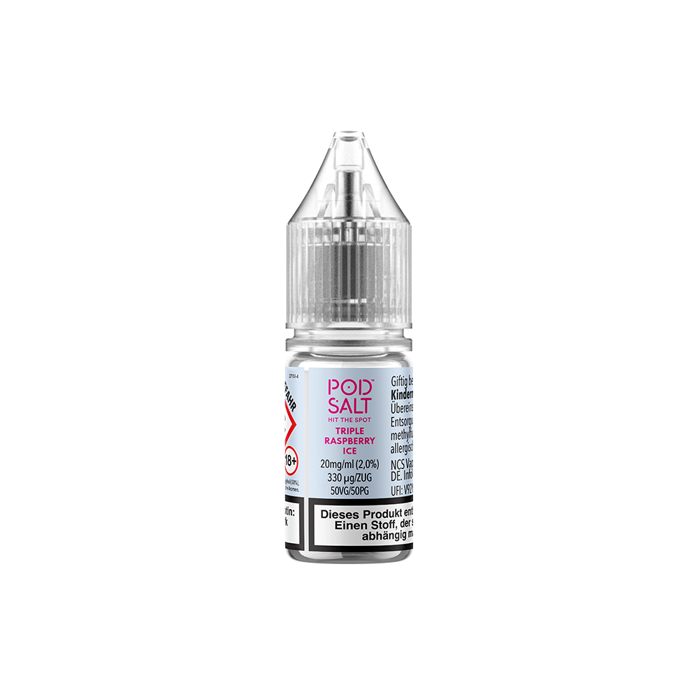 Pod Salt Xtra Nikotinsalz - Triple Raspberry Ice - Liquid 20mg 10ml Pod Salt Xtra Nikotinsalz - Triple Raspberry Ice - Liquid 20mg 10ml