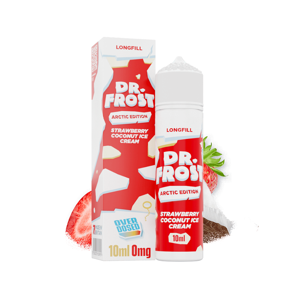 Dr. Frost Longfill - Strawberry Coconut Ice Cream - Overdosed 10ml Aroma in 60ml Flasche Dr. Frost Longfill - Strawberry Coconut Ice Cream - Overdosed 10ml Aroma in 60ml Flasche