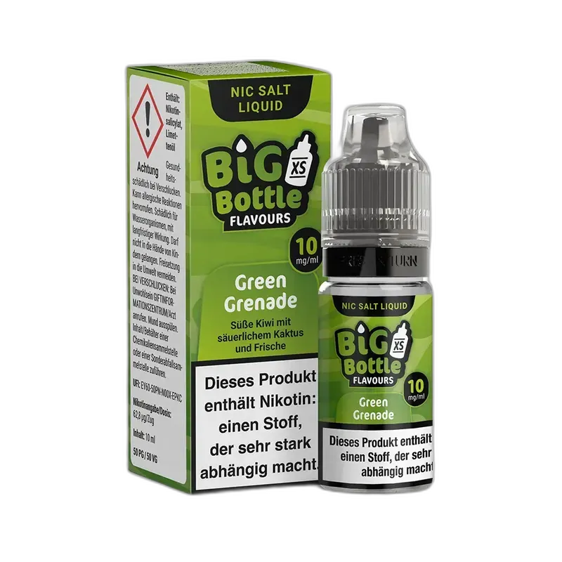 Big Bottle Flavours - Green Grenade - 10ml 10mg Nikotinsalz