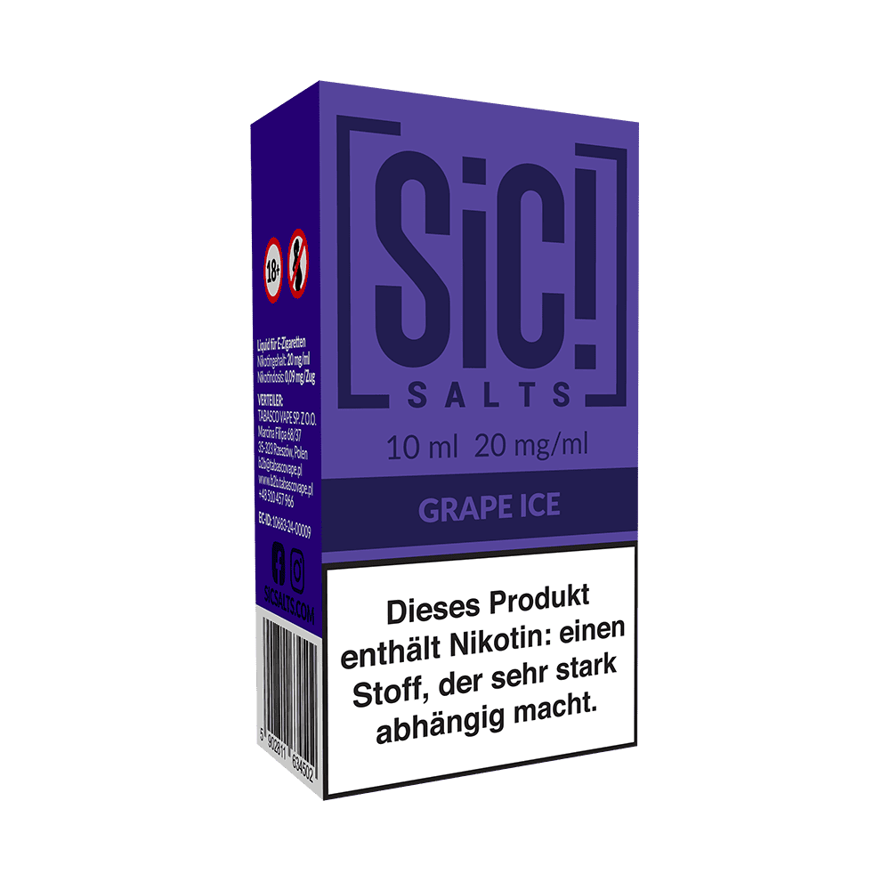 SIC Nikotinsalz - Grape Ice -10ml Liquid 20mg