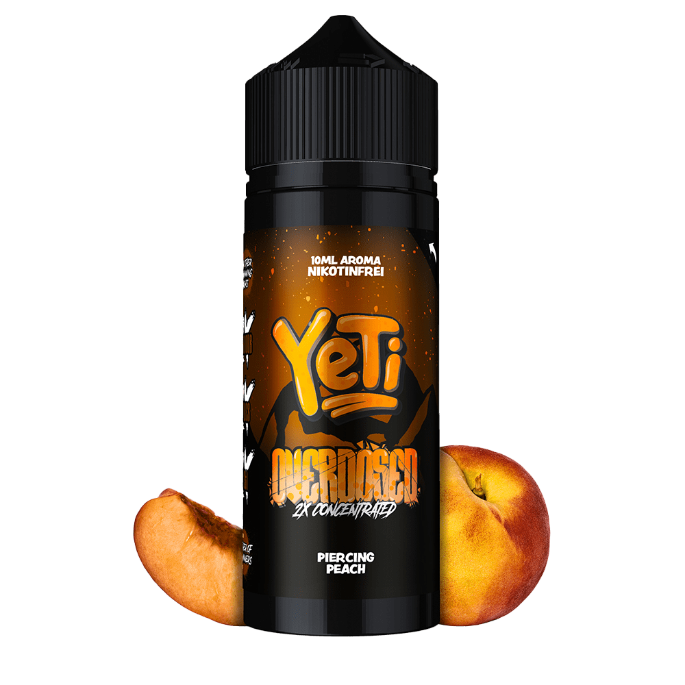 Yeti Longfill - Piercing Peach - Overdosed 10ml Aroma in 120ml Flasche
