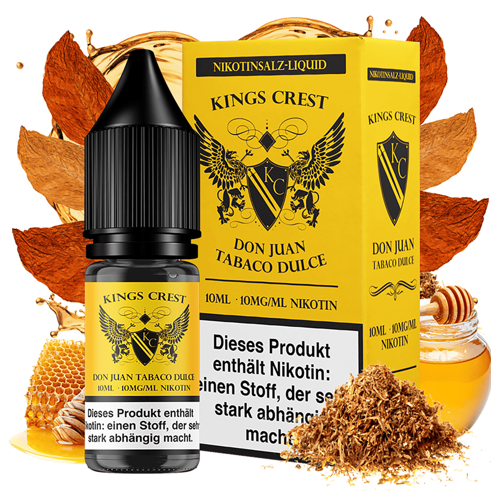 Kings Crest Nikotinsalz - Don Juan Tobaco Dulce - 10ml Liquid 10mg Kings Crest Nikotinsalz - Don Juan Tobaco Dulce - 10ml Liquid 10mg