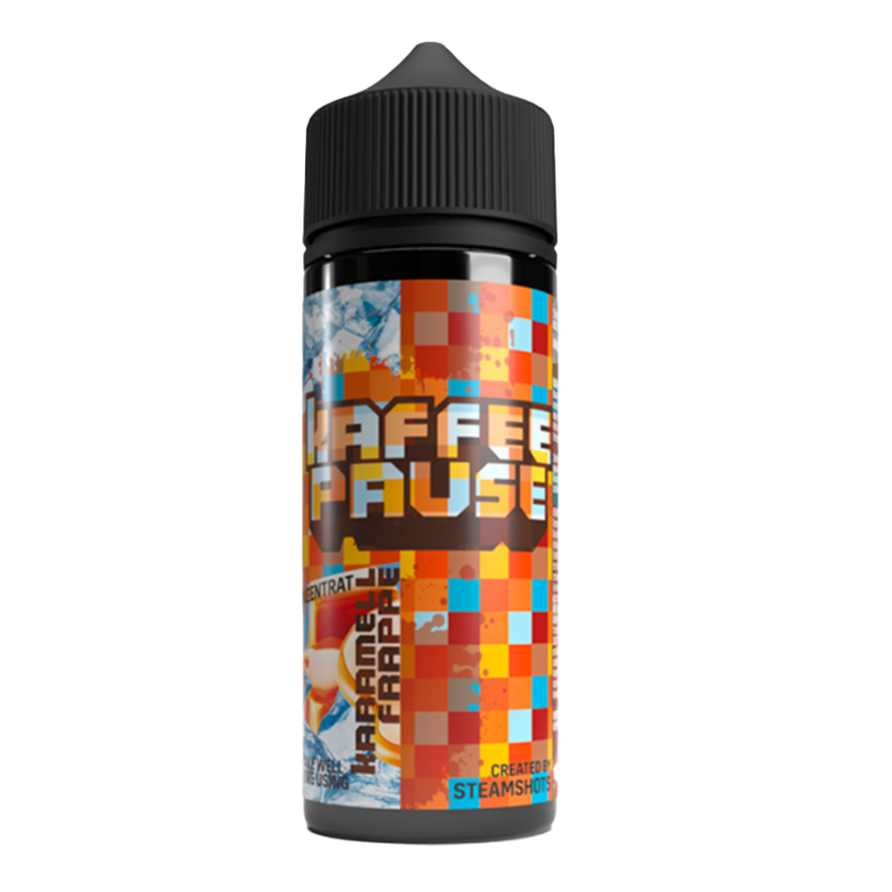 Kaffeepause Longfill - Karamell Frappe Ice - 10ml Aroma in 120ml Flasche