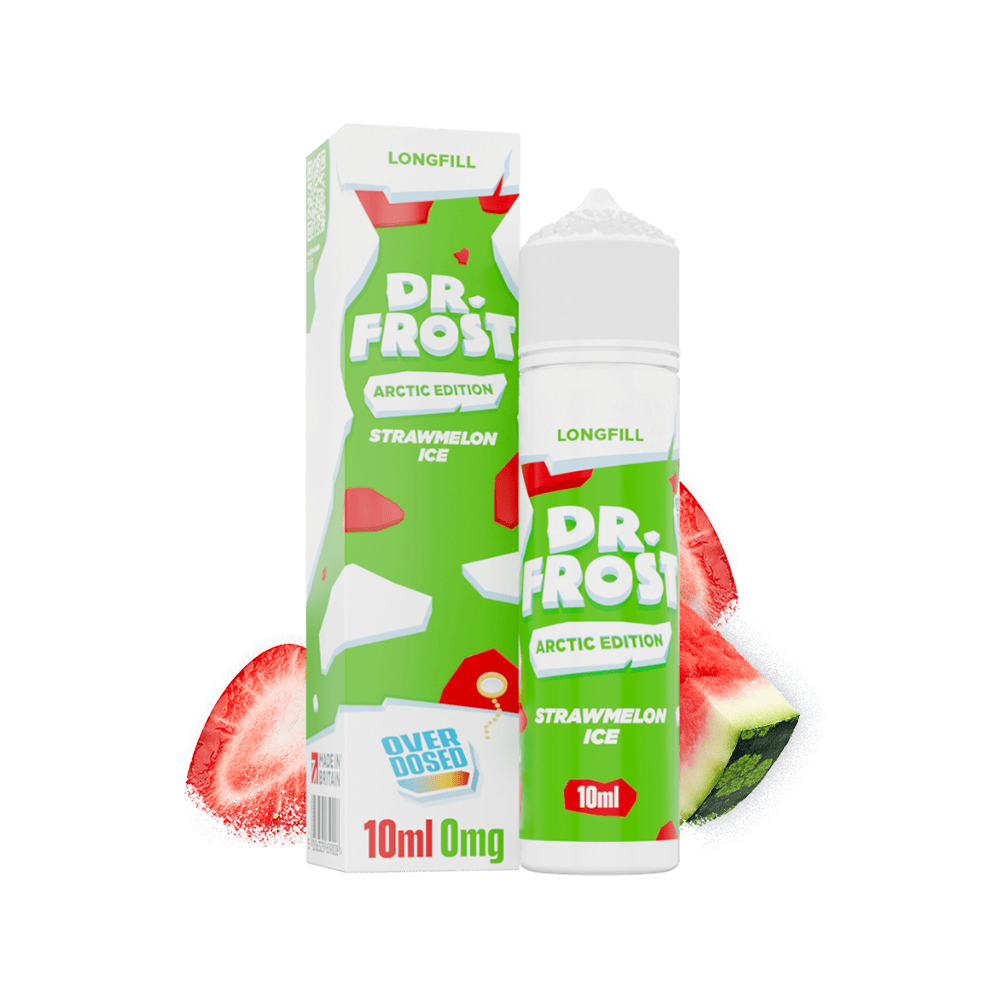 Dr. Frost Longfill - Strawmelon Ice - Overdosed 10ml Aroma in 60ml Flasche