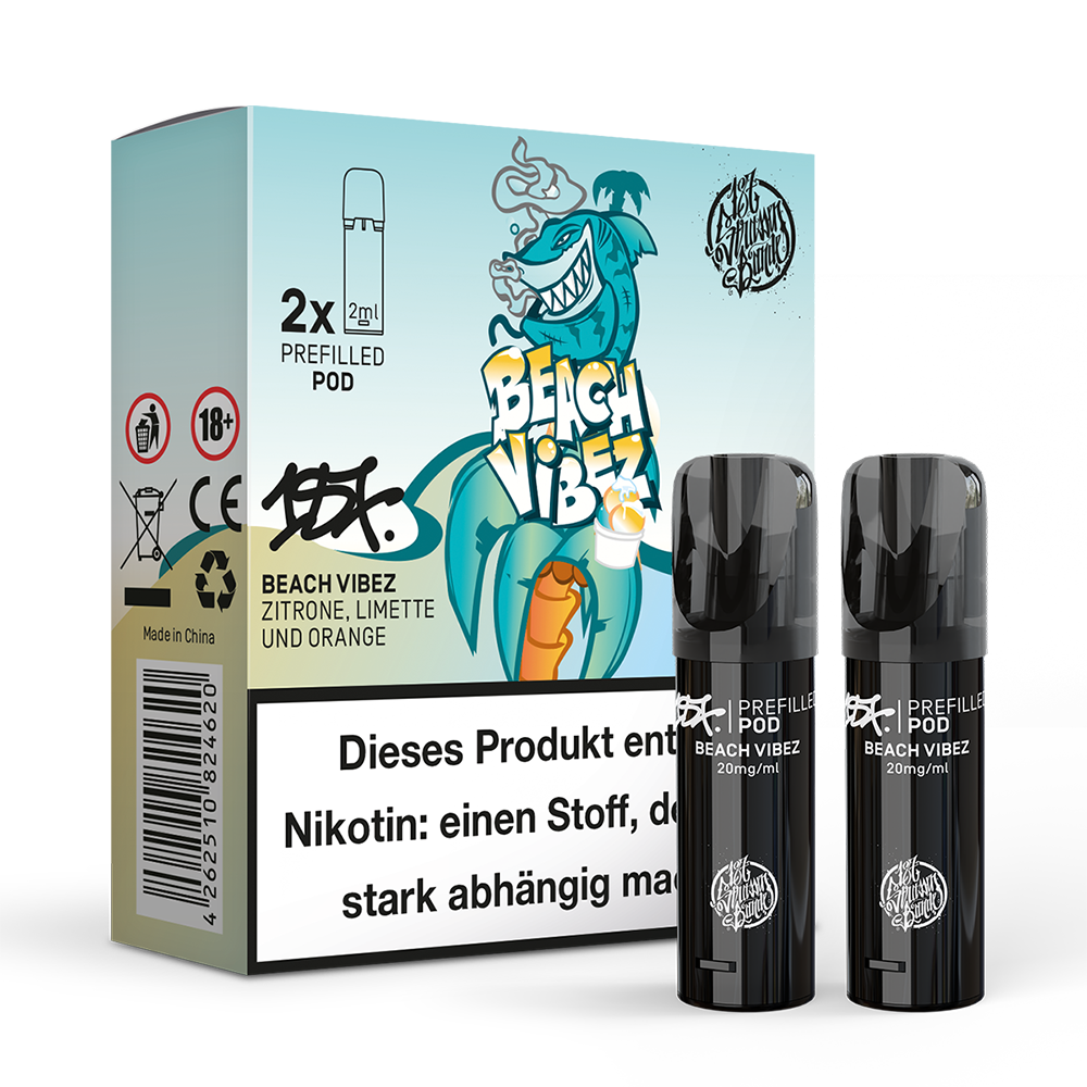 2x 187 Strassenbande Einweg Pod - Beach Vibez - 20mg Nikotinsalz 2ml