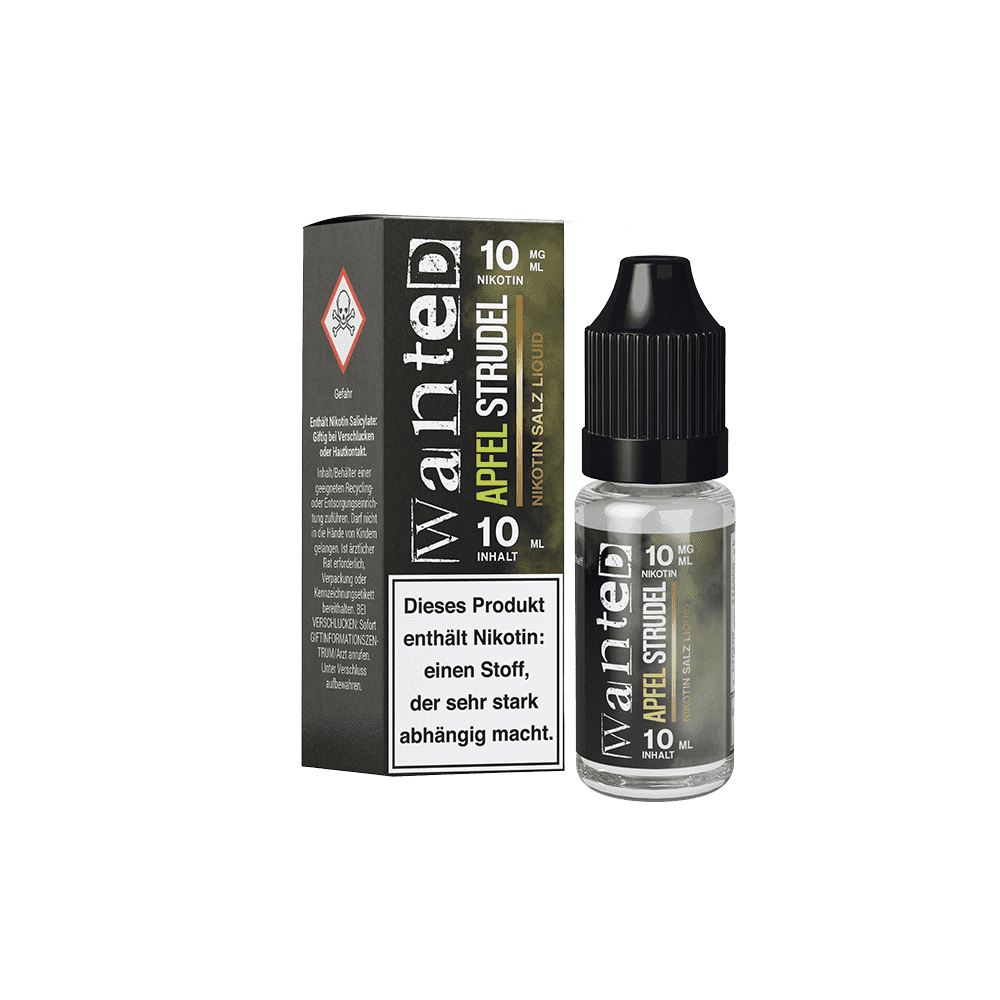 Wanted Nikotinsalz - Apfelstrudel - Overdosed 10ml Liquid 10mg