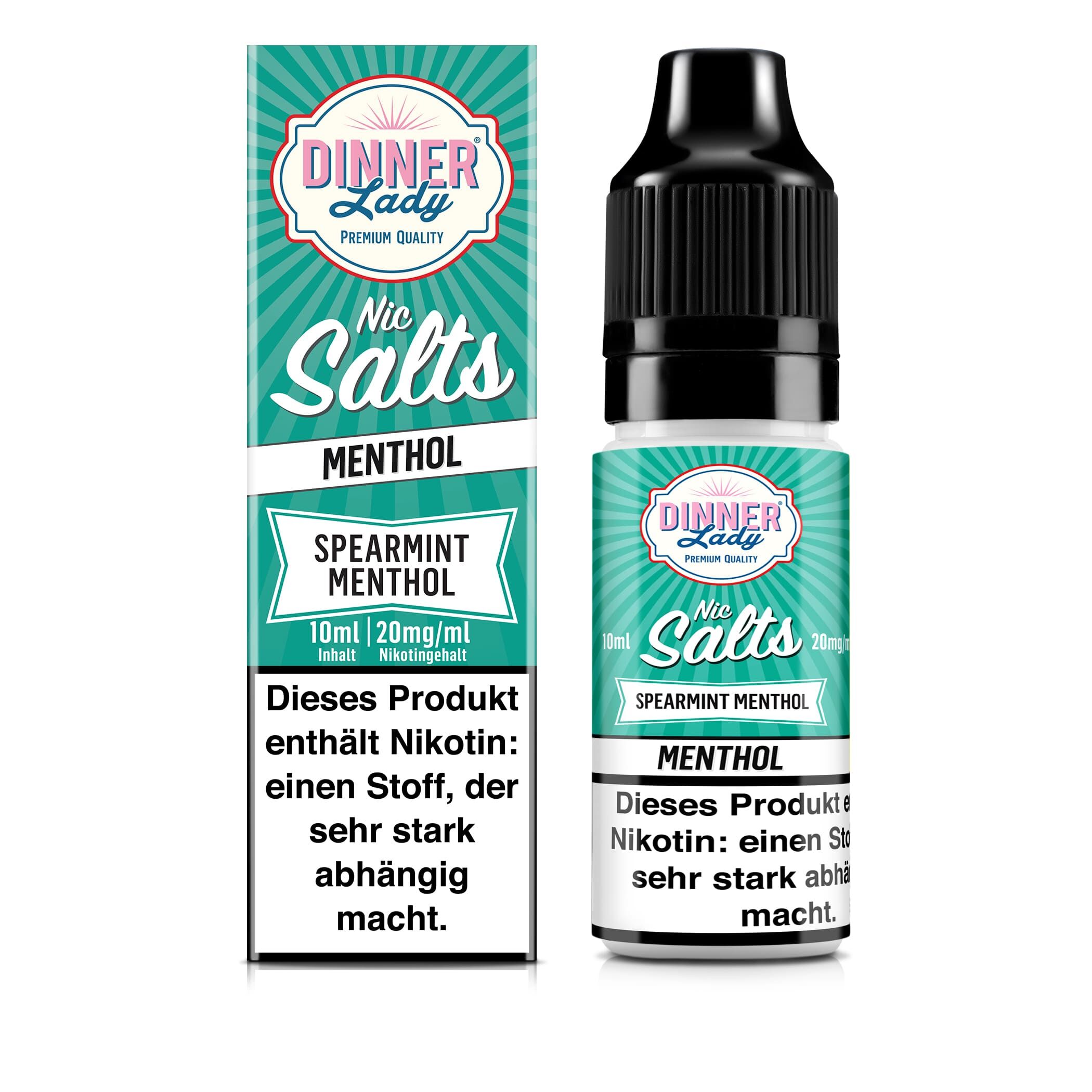 Dinner Lady Nikotinsalz - Spearmint Menthol - 50/50 10ml Liquid 20mg