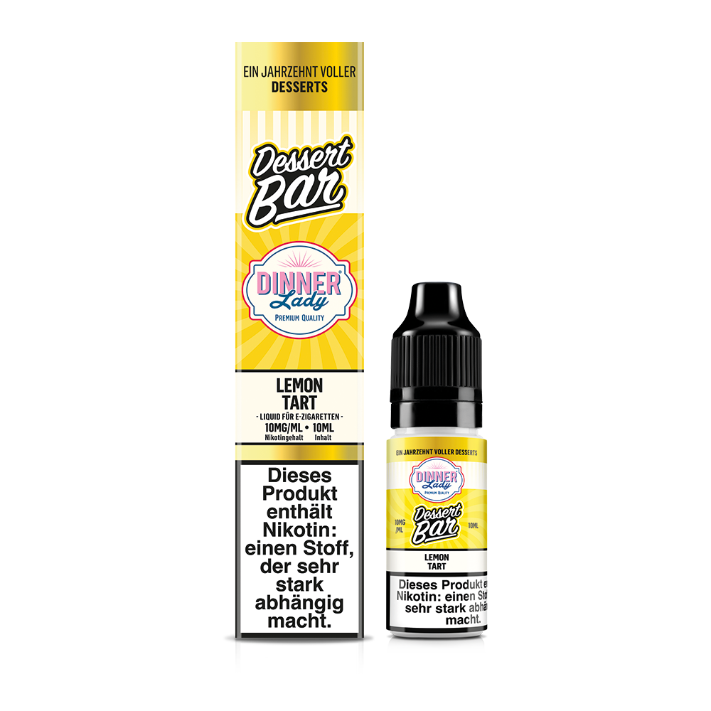 Dinner Lady Nikotinsalz - Lemon Tart - 50/50 10ml Liquid 10mg Dinner Lady Nikotinsalz - Lemon Tart - 50/50 10ml Liquid 10mg