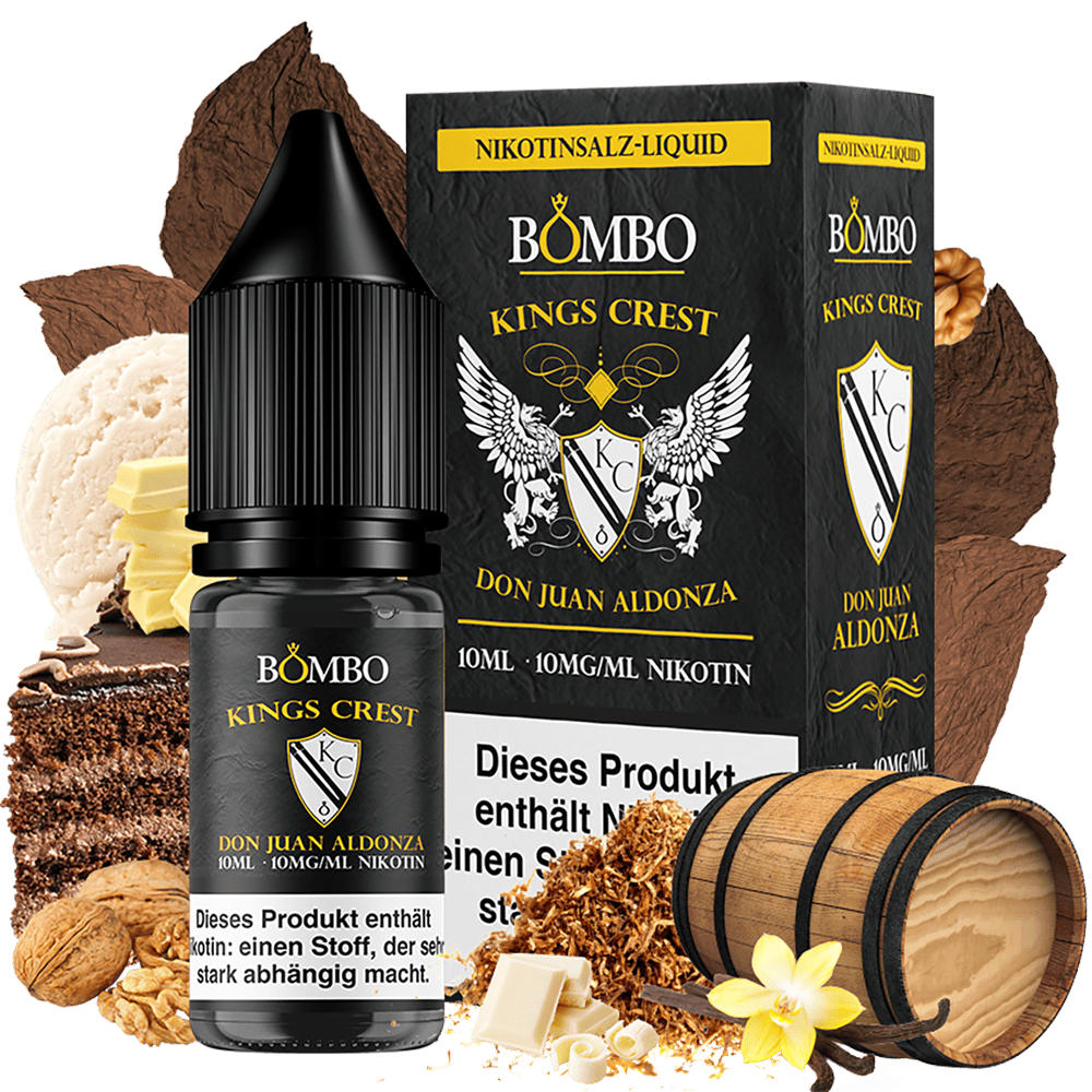 Kings Crest Nikotinsalz - Don Juan Aldonza - 10ml Liquid 10mg Kings Crest Nikotinsalz - Don Juan Aldonza - 10ml Liquid 10mg