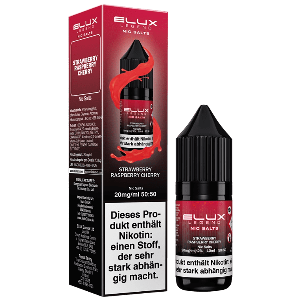 Elux Nikotinsalz - Strawberry Raspberry Cherry - Liquid 10mg 10ml