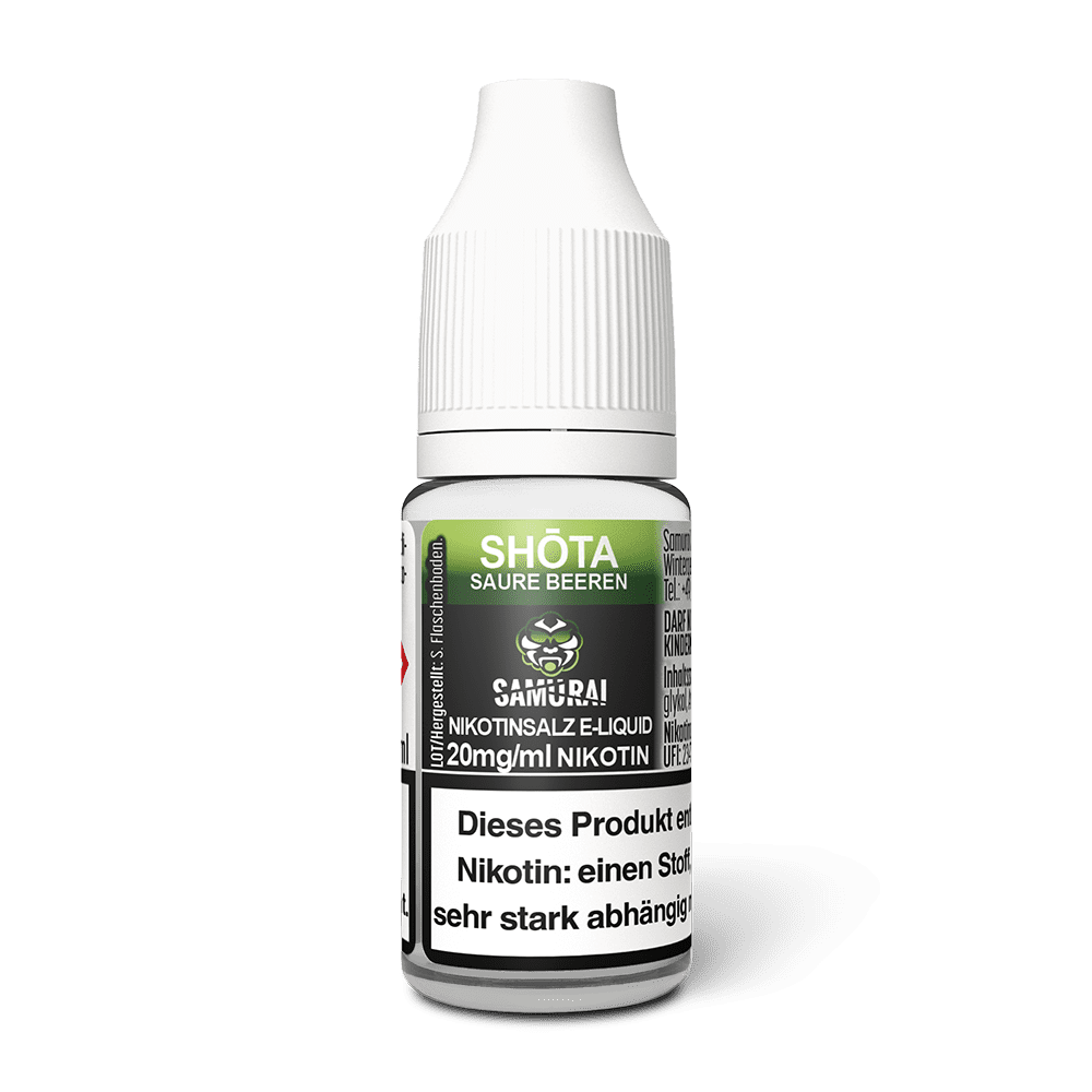 Samurai Nikotinsalz - Shota Saure Beeren - Liquid 20mg 10ml