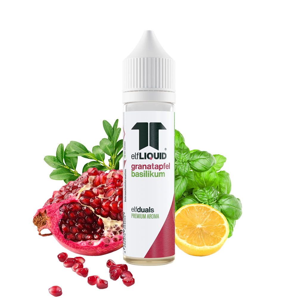 Elf-Liquid Aroma Longfill - Granatapfel-Basilikum - 10ml in 60ml Flasche