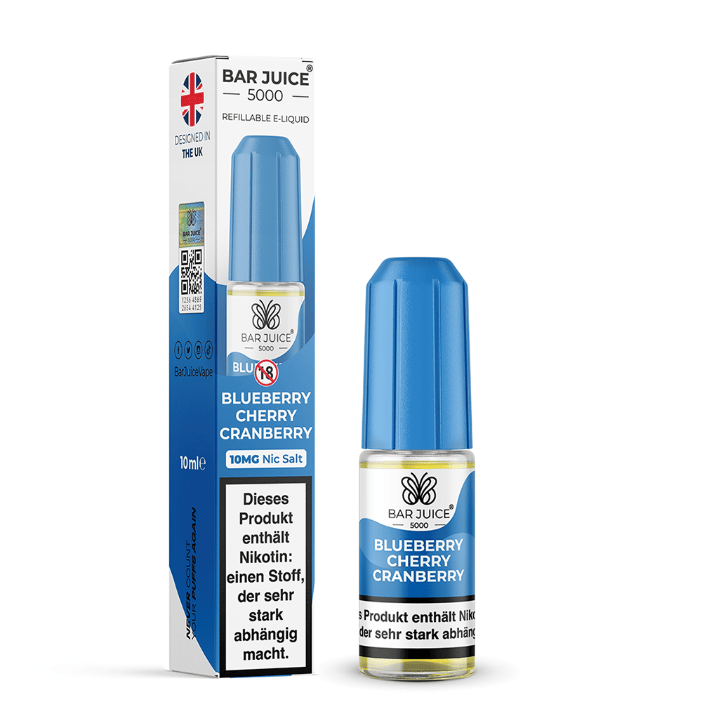 Bar Juice 5000 Nikotinsalz - Blueberry Cherry Cranberry - Liquid 10mg 10ml