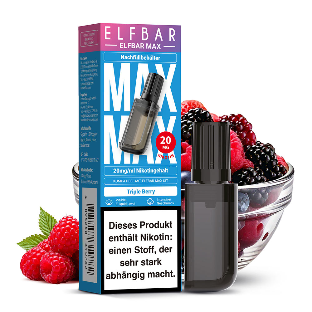 Elfbar MAX Refill Pod - Triple Berry - 20mg Nikotinsalz 10ml