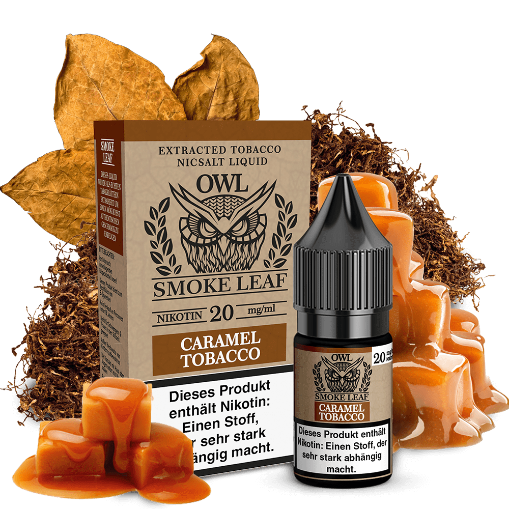 OWL Smoke Leaf Nikotinsalz - Caramel Tobacco - 10ml Liquid 20mg
