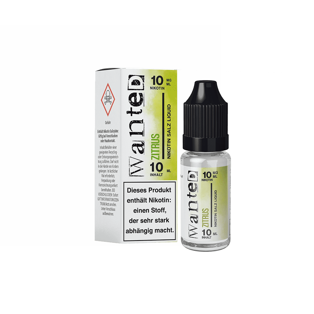 Wanted Nikotinsalz - Zitrus - Overdosed 10ml Liquid 10mg