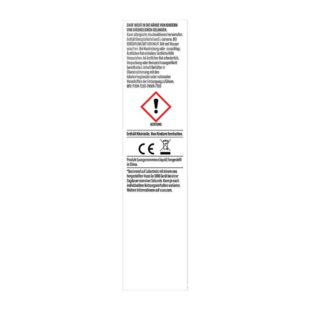 Vuse GO 1000 Peppermint Ice 0mg Einweg E-Zigarette