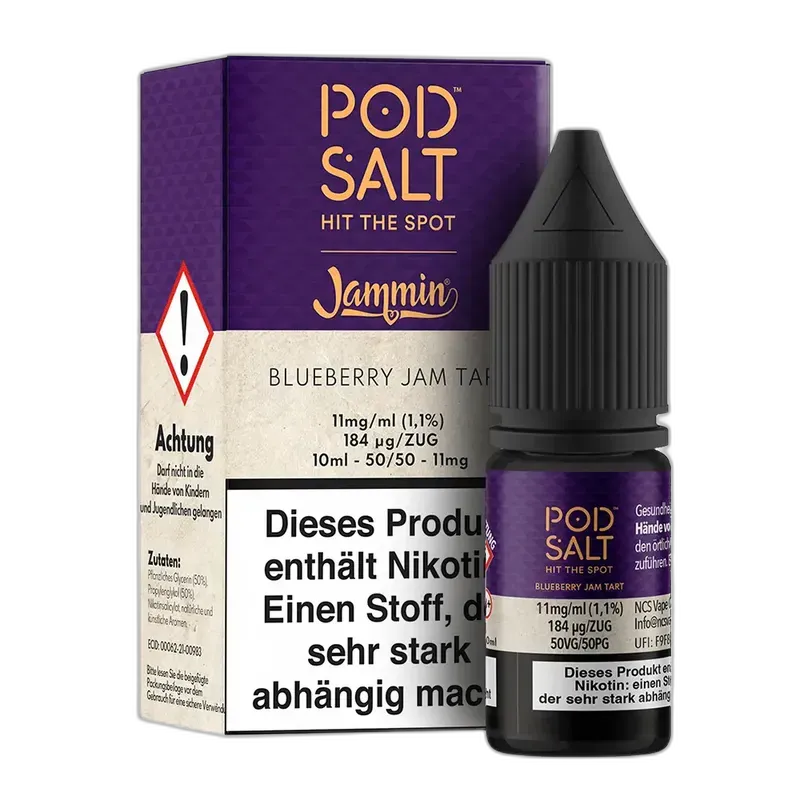 Pod Salt Fusion - Blueberry Jam Tart - 10ml Liquid 11mg Nikotinsalz Pod Salt Fusion - Blueberry Jam Tart - 10ml Liquid 11mg Nikotinsalz