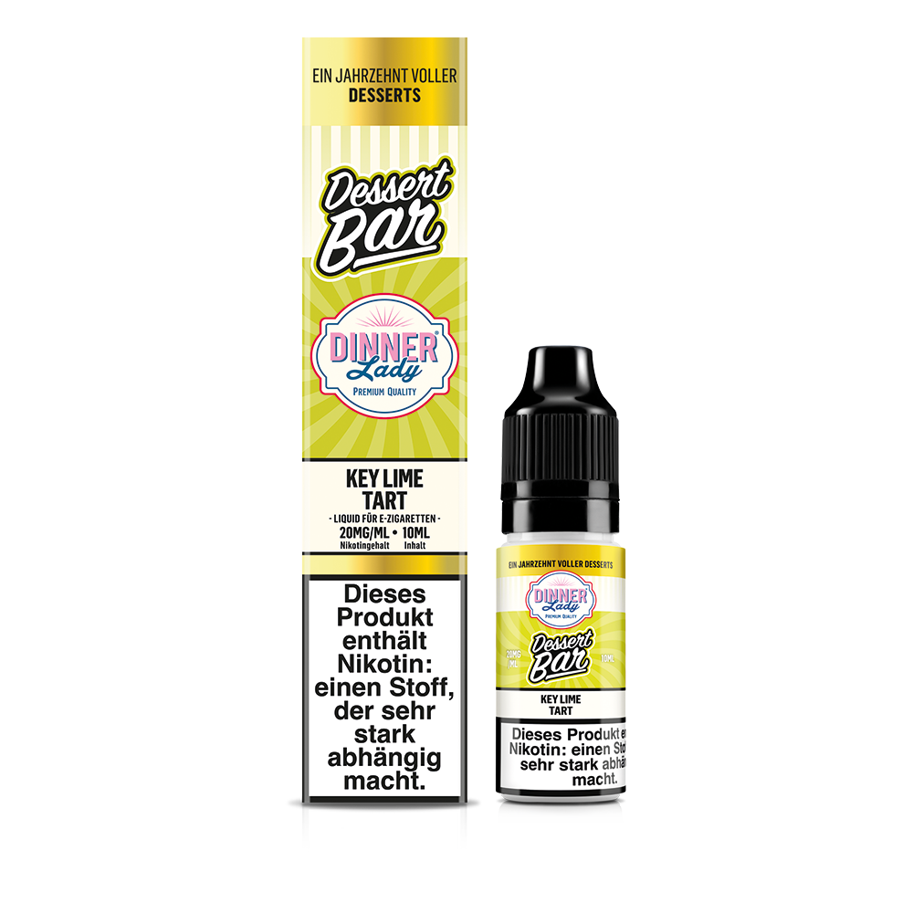 Dinner Lady Nikotinsalz - Key Lime Tart - 50/50 10ml Liquid 20mg Dinner Lady Nikotinsalz - Key Lime Tart - 50/50 10ml Liquid 20mg