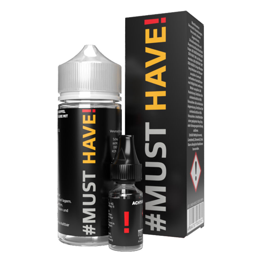 MUST HAVE ! AUSRUFEZEICHEN Aroma 10ml in 120ml Flasche MUST HAVE ! AUSRUFEZEICHEN Aroma 10ml in 120ml Flasche
