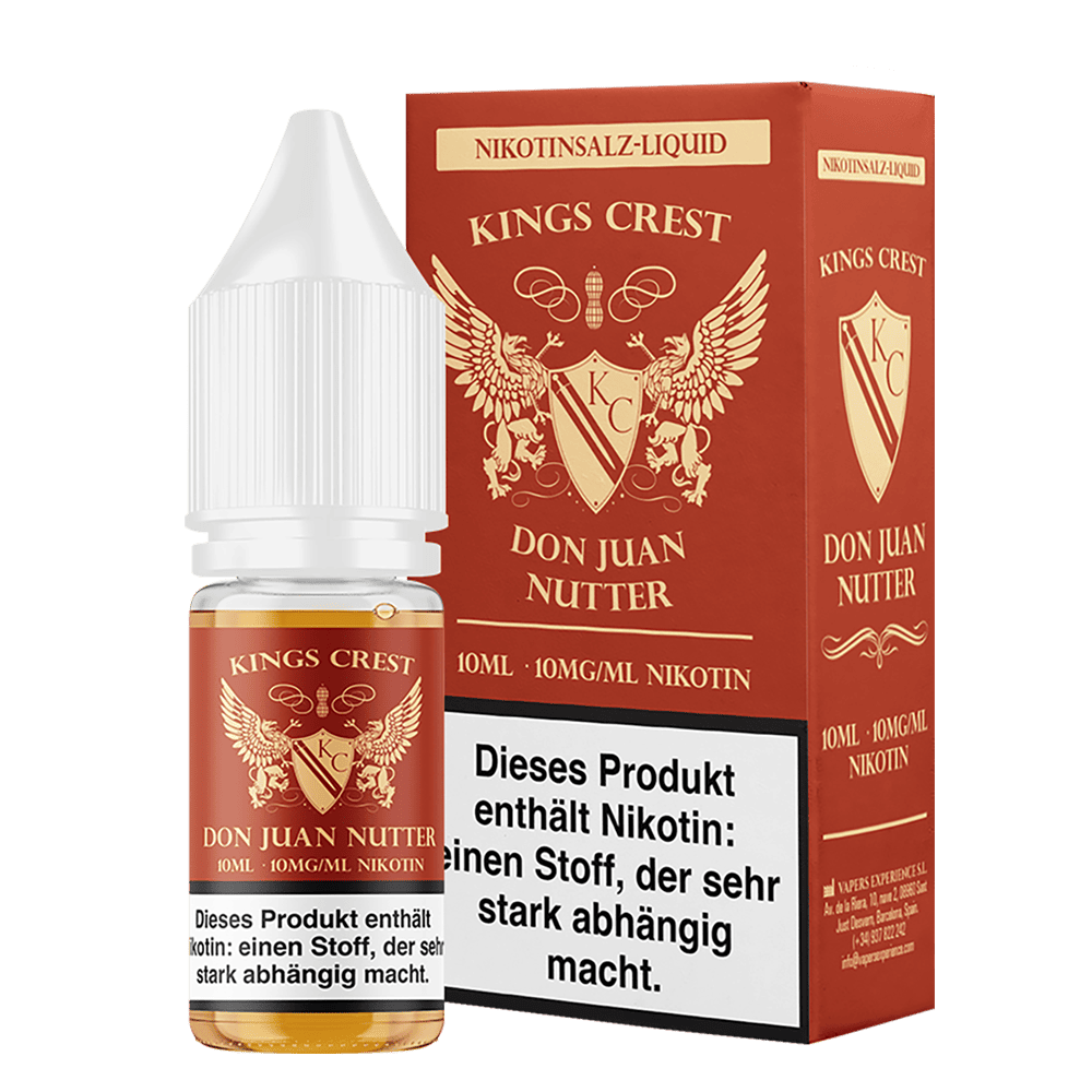 Kings Crest Nikotinsalz - Don Juan Nutter - 10ml Liquid 10mg Kings Crest Nikotinsalz - Don Juan Nutter - 10ml Liquid 10mg