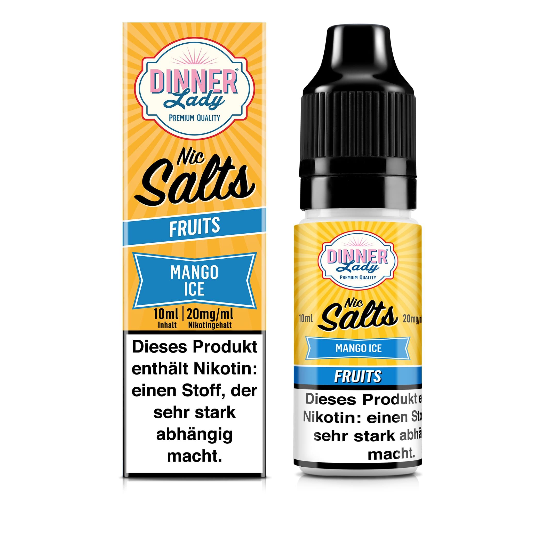 Dinner Lady Nikotinsalz - Mango Ice - 50/50 10ml Liquid 20mg