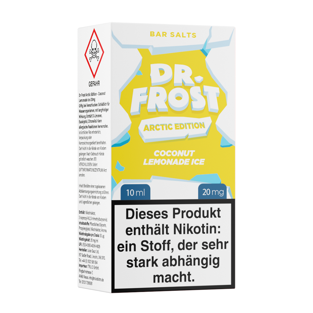 Dr. Frost Nikotinsalz - Coconut Lemonade Ice - Liquid 20mg 10ml Flasche