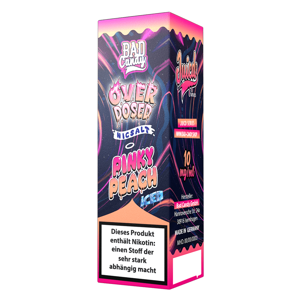 Bad Candy Nikotinsalz - Pinky Peach Iced - Overdosed 10ml Liquid 10mg  C
